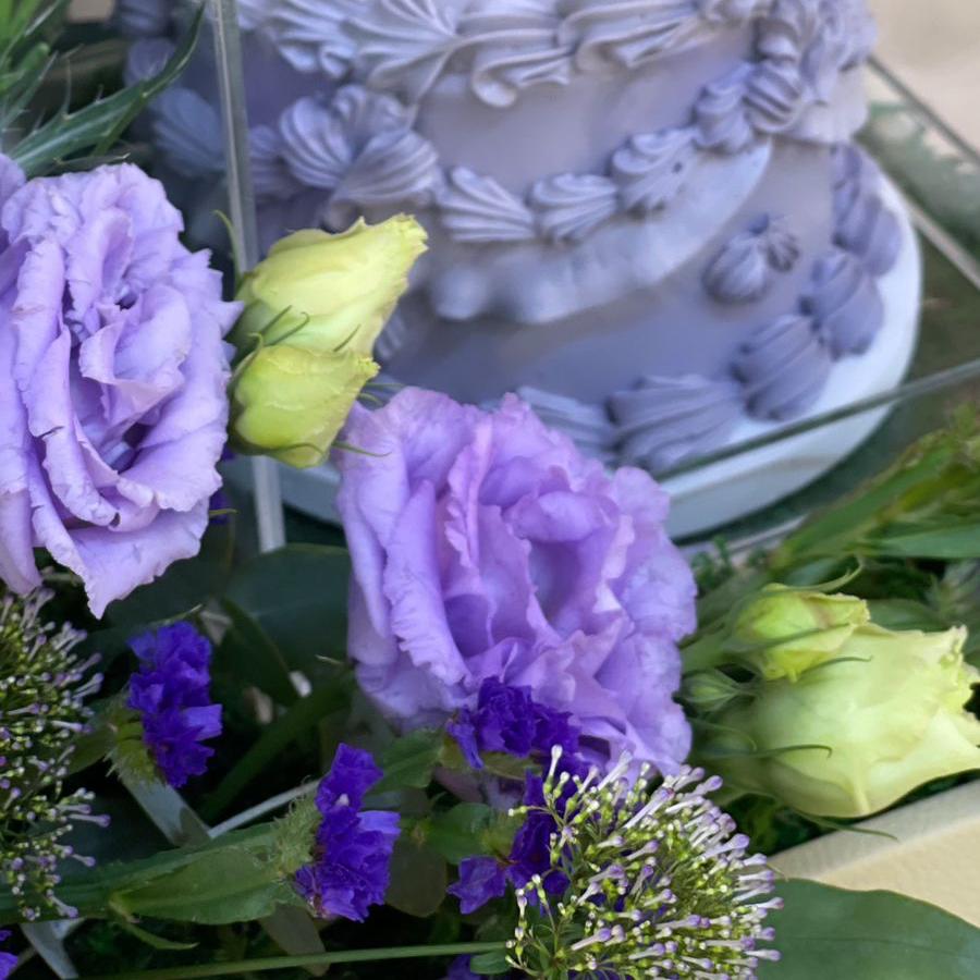 Purple Perfection - Unique Flower and Cake arrangements